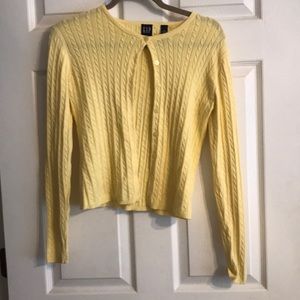 Yellow button up sweater/cardigan